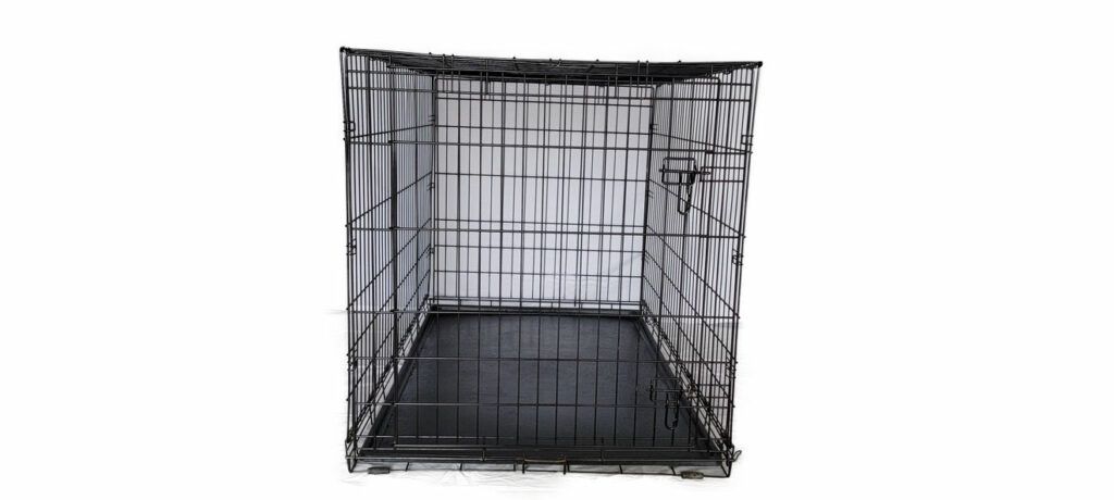 Black wire dog crate